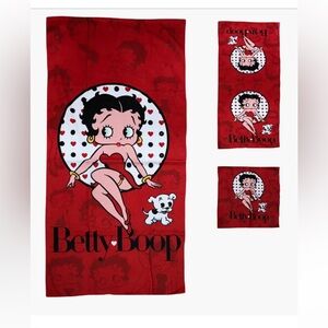 Betty Boop Red 3 piece Towel Set